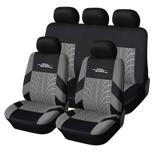 AUTOYOUTH Brand Embroidery Car Seat Covers Gray