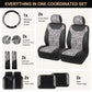 Zebra Print Car Seat Covers Set