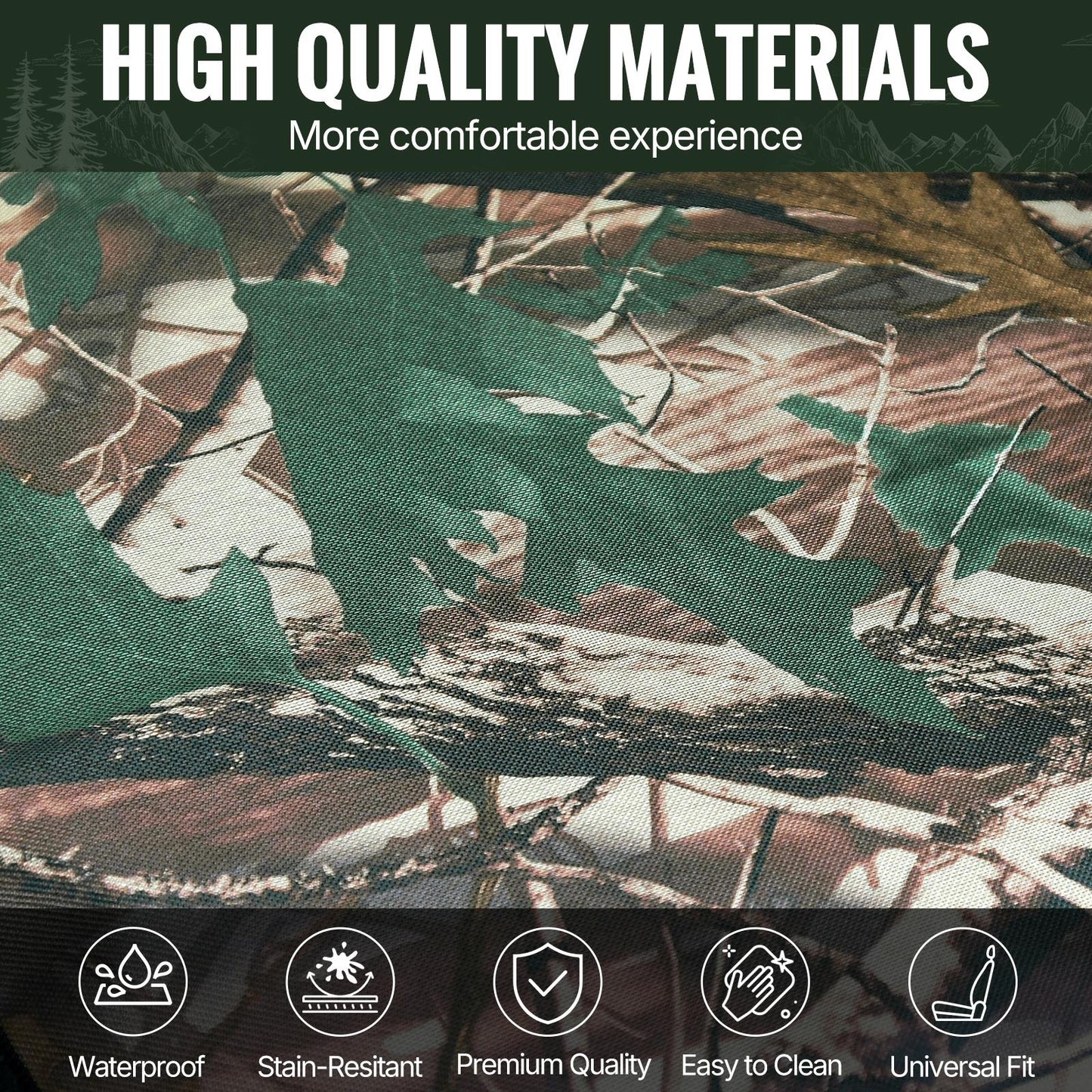 Forest Camouflage Front Car Seat Covers