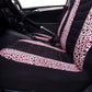 2PCS Two-Tone Cheetah Print Universal Fit Car Seat Covers with Soft Sponge Filling for All-Season Use - Durable Polyester Material and Easy to Clean Design