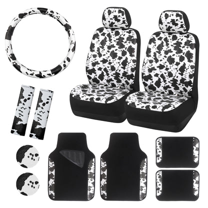 Cute Cow Pattern Car Seat Covers Set