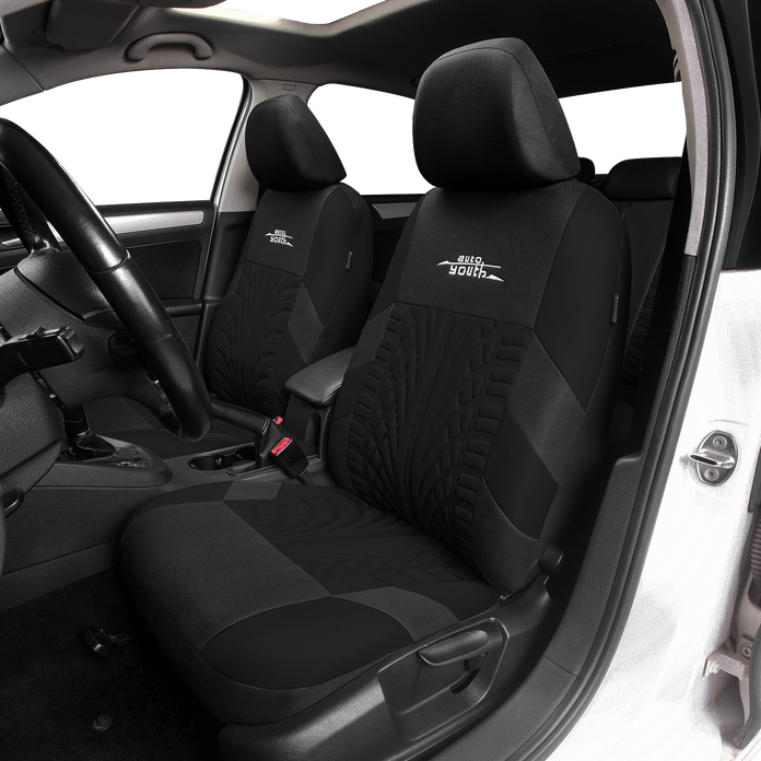 Autoyouth custom car seat covers polyester universal black