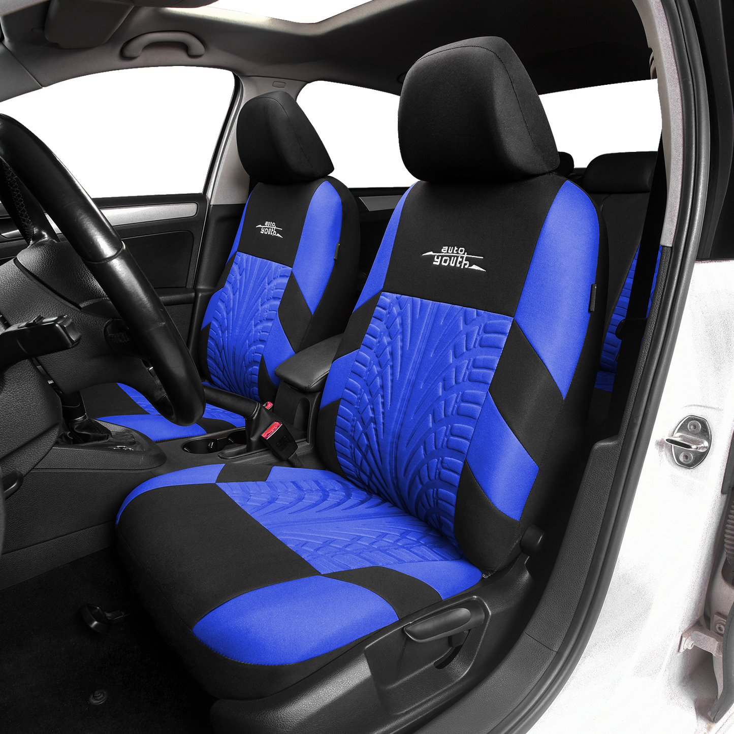 custom car seat covers polyester universal blue
