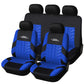 Full Set Car Seat Cover Universal Tire Track Detail Styling