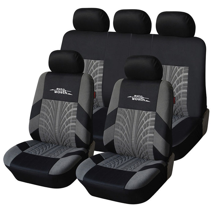 AUTOYOUTH Brand Embroidery Car Seat Covers Gray
