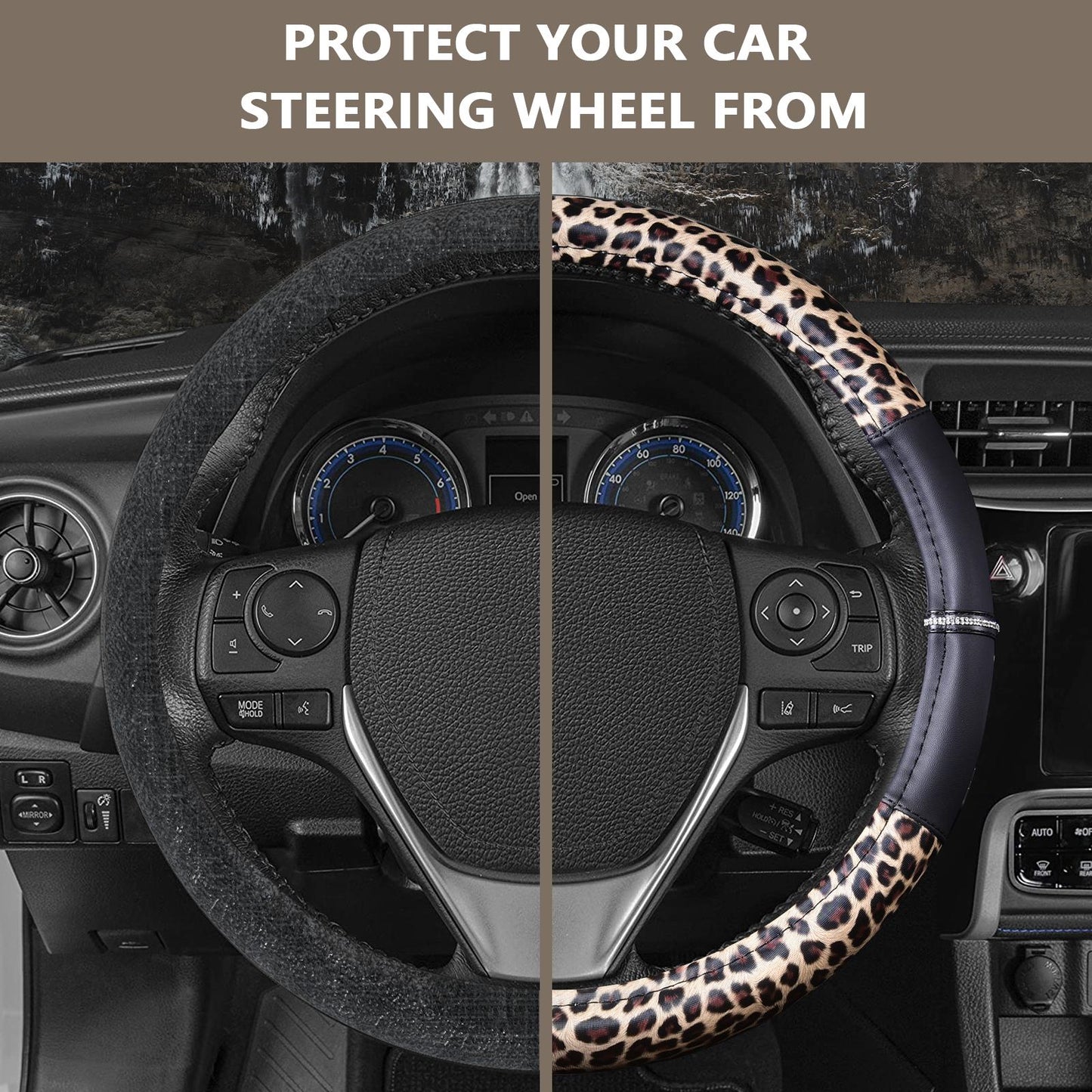 Leopard & Cheetah Steering Wheel Cover