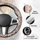 Leopard Bling Crystal Steering Wheel Cover