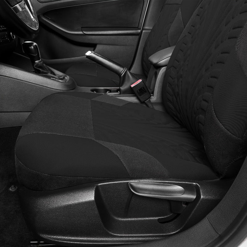 Full Set Car Seat Cover Universal Tire Track Detail Styling