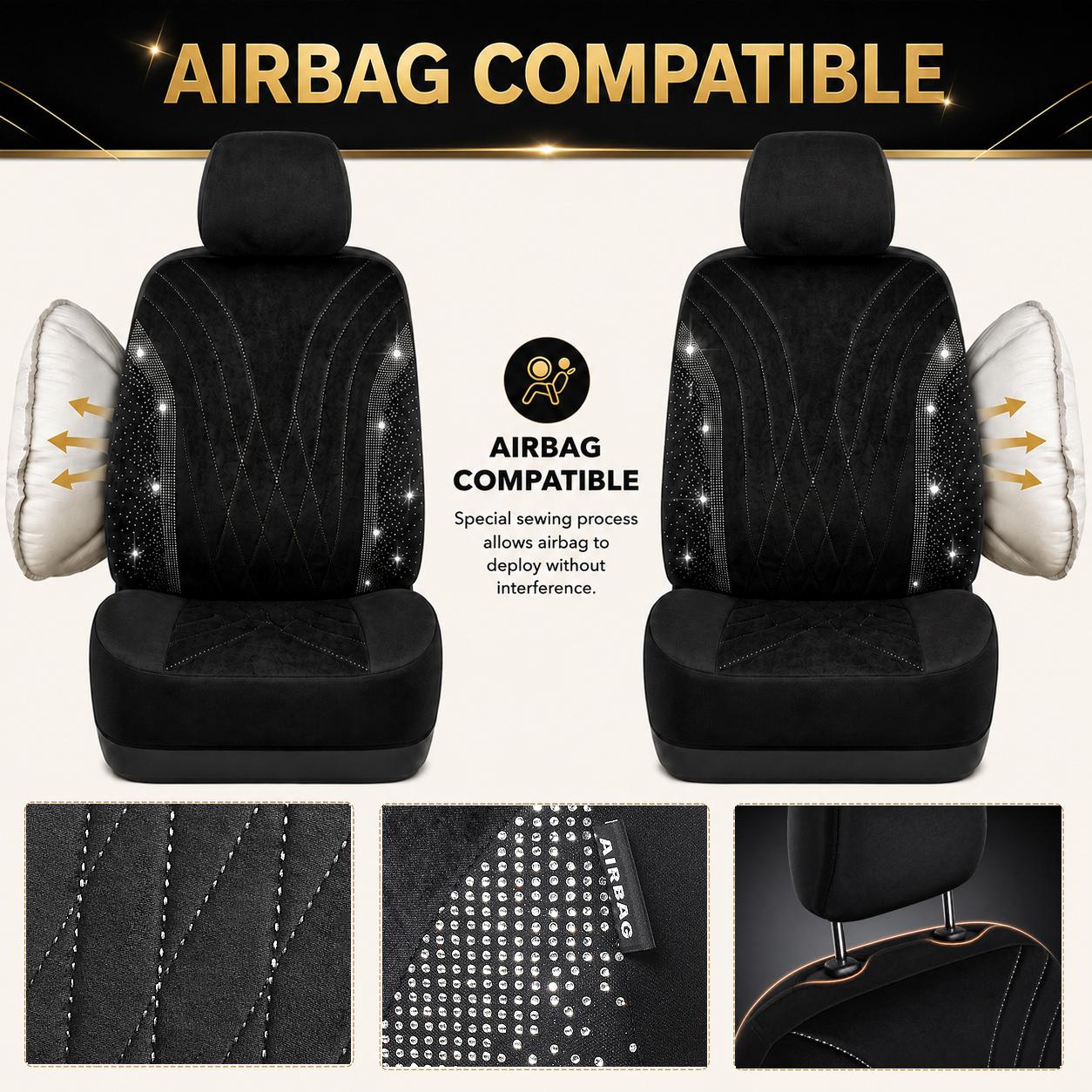 Bling Rhinestone Car Seat Covers