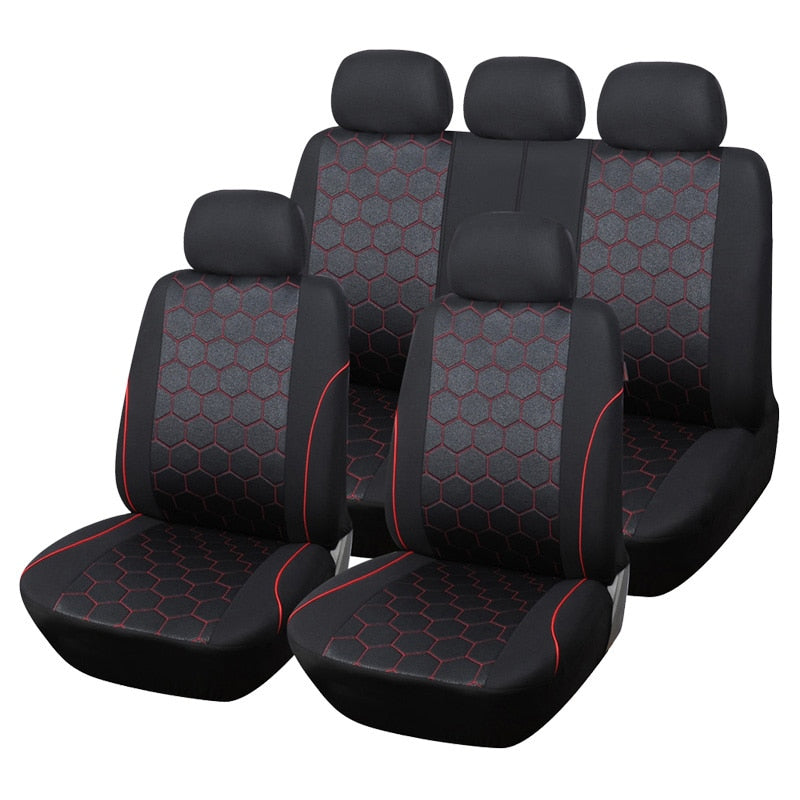 AUTOYOUTH Soccer Ball Style Car Seat Covers Jacquard Fabric Universal Fit Most Brand Vehicle Interior Accessories Seat Covers