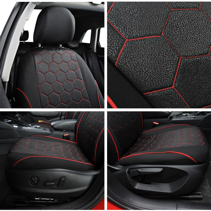 AUTOYOUTH Soccer Ball Style Car Seat Covers Jacquard Fabric Universal Fit Most Brand Vehicle Interior Accessories Seat Covers
