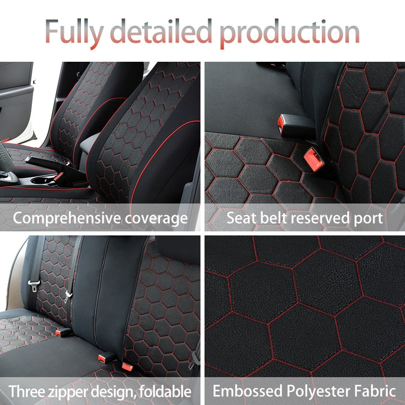 AUTOYOUTH Soccer Ball Style Car Seat Covers Jacquard Fabric Universal Fit Most Brand Vehicle Interior Accessories Seat Covers