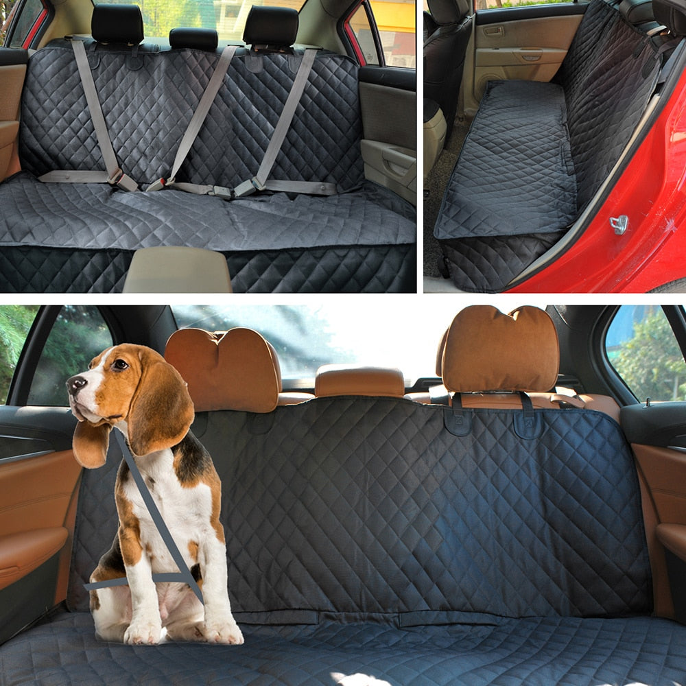 Dog Car Seat Cover 100% Waterproof Pet Cat Dog Carrier Car Back Seat Cover Nonslip 600D Heavy Duty Bench Car Seat For Large Dogs