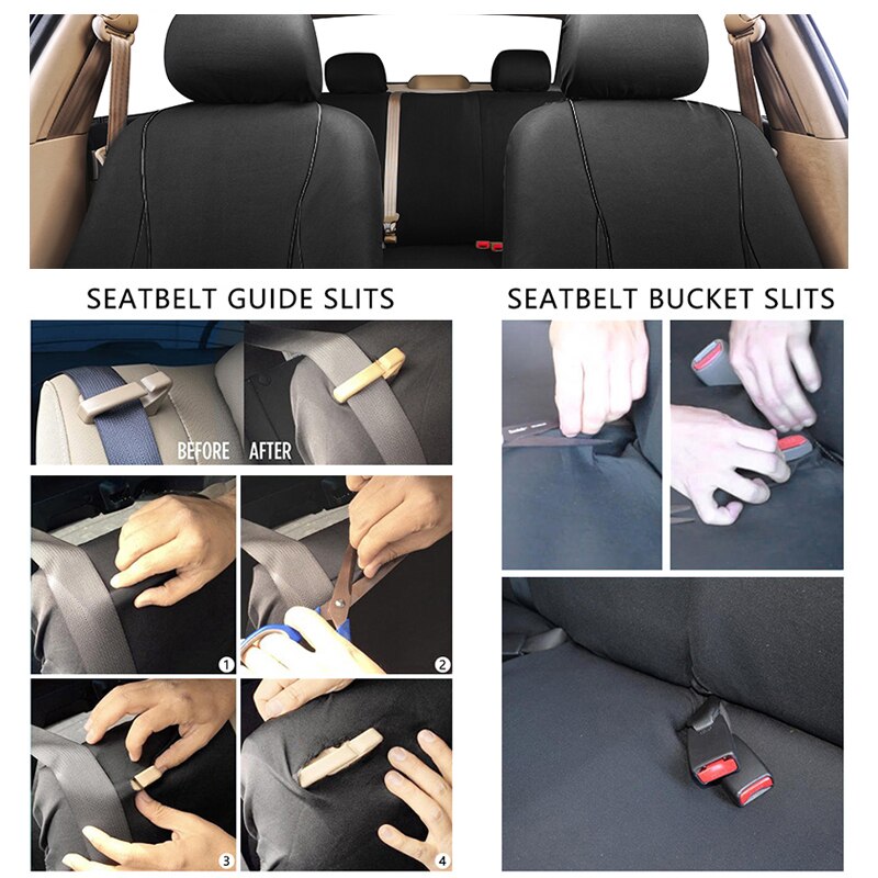 Car Seat Cover Airbag Compatible For Rio K2 For Focus For Peugeot Universal Interior Accessories For 1/2/5/7 seats Cars