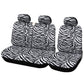 AUTOYOUTH Seat Covers Universal Fit Most Vans Trucks Zebra Style for Single Driver and Double Passenger Car Seat 2+1