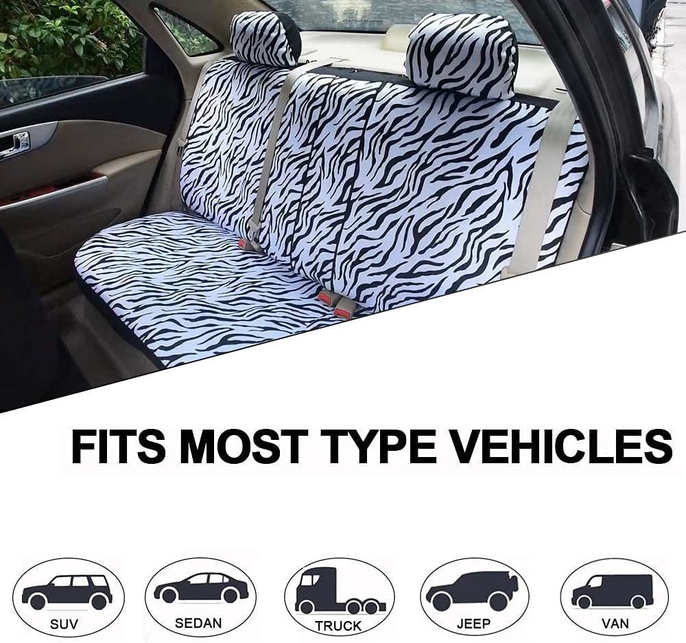 Luxury Leopard Print Car Seat Cover Universal Fit  Seat Belt Pads,and 15" Universal Steering Wheel Car Seat Protector
